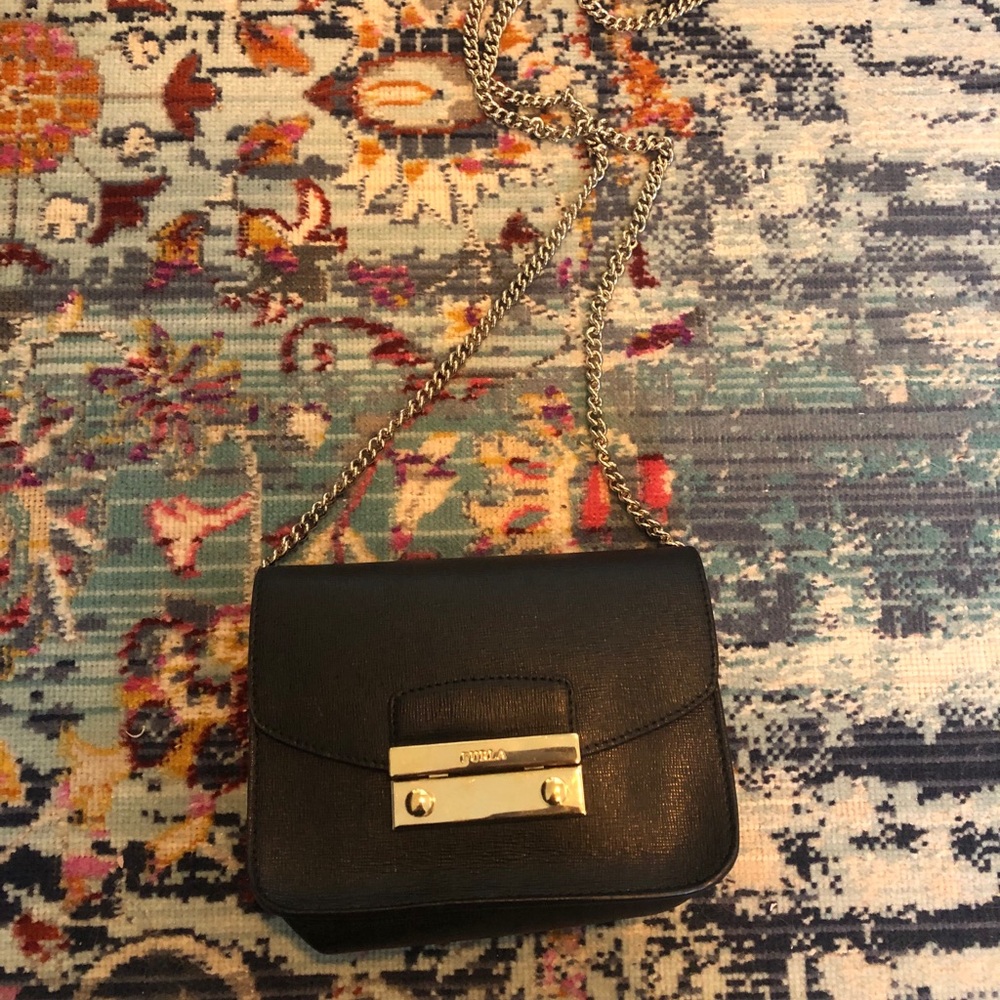 FURLA Onyx Black Julia Mini Crossbody